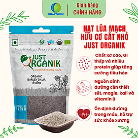 Gạo Lúa Mạch Hữu Cơ Cắt Nhỏ Steel Cut Barley Just Organik White Ăn Kiêng Giảm Cân Xuất Sứ Ấn Độ 500gr