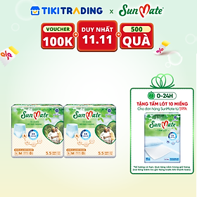 Combo 2 Gói Tã Quần Người Lớn Sunmate Khô Thoáng M8 (8 Miếng/ Gói)