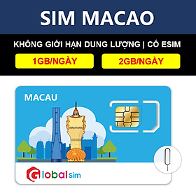 SIM DU LỊCH MACAO - KHÔNG GIỚI HẠN DATA (HÀNG CHÍNH HÃNG)