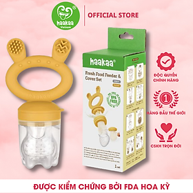 Túi nhai ăn dặm, chống hóc cho bé Haakaa. Chất liệu silicone cao cấp, an toàn. Không chứa BPA, PVC và phthalate