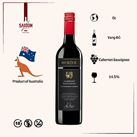 Rượu Vang Đỏ Dominic BLACK LABEL Cabernet Sauvignon 750ml 14.5% Acl
