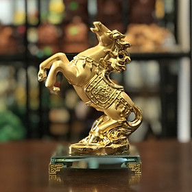 Ngựa Phong Thuỷ Xi Vàng Đế Kiếng Trung - KM0604