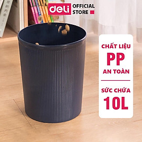 Mua Thùng rác nhựa tròn Deli - Dung tích 10l - Nhựa pp dễ vệ sinh  không bám bẩn - 9581