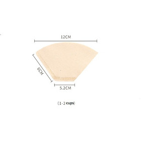 Mua Giấy lọc giấy cà phê drip dùng cho phểu nón cụt loại từ 1-2cups- màu nâu túi 40 cái- Giấy chưa tẩy màu