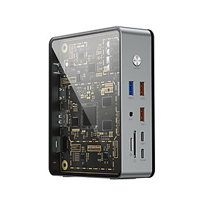 Mua Trạm kết nối ma trận Wiwu Matrix 16 in 1 Docking W1601 Hỗ trợ sạc nhanh cho điện thoại thông minh và các điện thoại di động khác  nhiều cổng USB 3.0/3.1/2.0 với tốc độ truyền lên tới 10Gbps - Hàng chính hãng