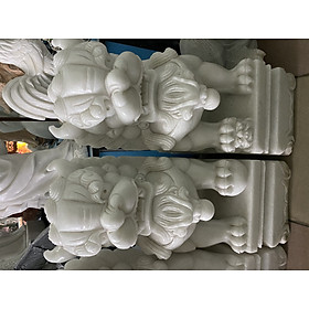 Mua Cặp Kỳ Lân (Kì Lân) Phong Thuỷ Đá Cẩm Thạch Trắng - cao 50cm