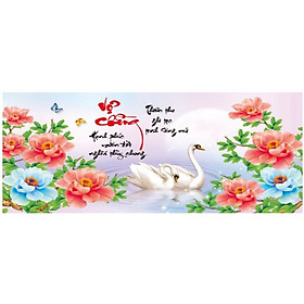 Tranh Đính Đá Vợ Chồng Hạnh Phúc