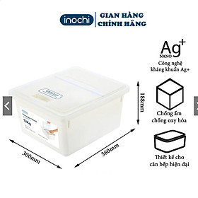 Mua Thùng Đựng Gạo -thông minh Cao Cấp INOCHI Sendai 12 KG Nắp Nhựa Kháng Khuẩn Chống Ẩm cao cấp tiêu chuẩn nhật Chính hãng