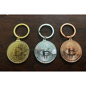 Combo bộ 3 móc khóa Bitcoin mạ Vàng, Bạc, và Đồng