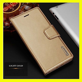 Bao da dạng ví cho iPhone 12/12Pro hiệu Hanman, DaDa có quai cài có ngăn để thẻ ATM và để tiền, bao da may viền - Hàng nhập khẩu