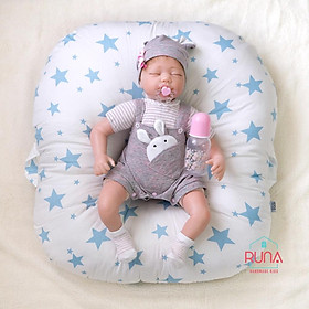 Gối chống trào ngược dạ dày cao cấp cho bé RUNA KIDS cotton Hàn đẹp họa tiết dễ thương an toàn cho bé size lớn 65x70cm