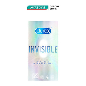 Bao Cao Su Durex Invisible Extra Thin/Sensi 10 cái/Hộp