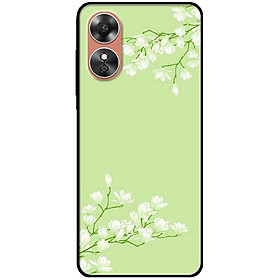 Ốp lưng cho Oppo A54 - A55 - A56 5G - A55s - A18 - A38 - A58 - Hoa Trắng Xanh Nhạt - Hàng Chính Hãng