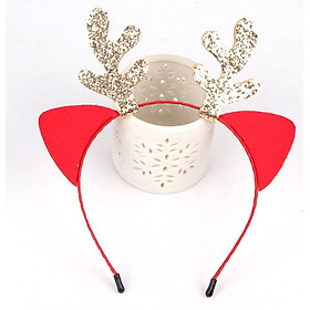 Bờm Cài Tóc Noel Sừng Lấp Lánh Dễ Thương