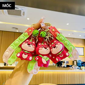 Móc khóa GẤU DÂU LOTSO đứng và ngồi