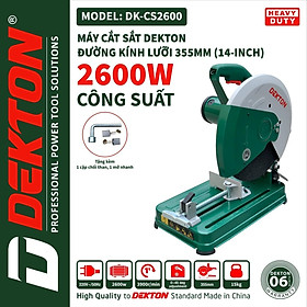 MÁY CẮT SẮT 2600W 355MM DEKTON DK-CS2600 - HÀNG CHÍNH HÃNG