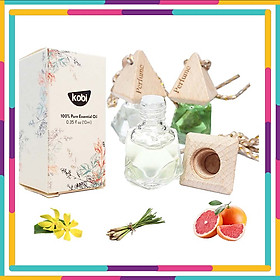 Combo 3 Tinh Dầu Ngọc Lan Tây, Sả Chanh, Bưởi KOBI Treo Xe Ô Tô, Treo Phòng Ngủ, Treo Nhà Vệ Sinh, Treo Tủ Quần Áo, Xịt Thơm Xe, Khử Mùi Xe Mới, Chống Say Xe, Giúp Bạn Thư Giãn Trên Đường