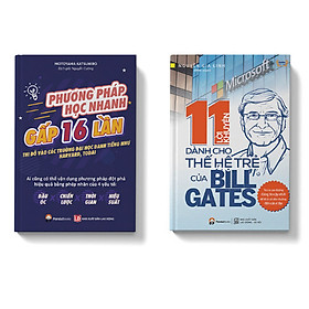Nơi bán Combo 2 cuốn Phương pháp học nhanh gấp 16 lần + 11 lời khuyên dành cho thế hệ trẻ của Billgates - Giá Từ -1đ