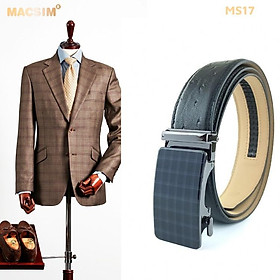 Thắt lưng nam -Dây nịt nam da thật cao cấp nhãn hiệu Macsim MS17