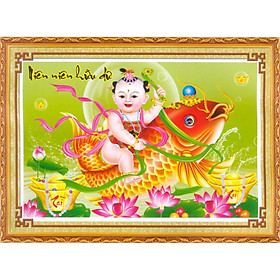 Mua Tranh thêu chữ thập Niên niên hữu dư  DLH-222847