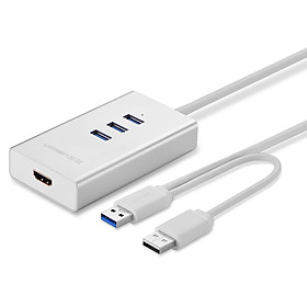 Mua Bộ chuyển đổi USB 3.0 sang HDMI và hub 3 cổng USB 3.0 dài 80CM UGREEN 40257 - Hàng Chính Hãng