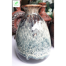 Bình / lọ Nơm Cá cổ Nhỏ men Đa Sắc