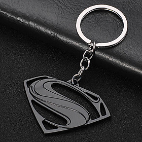 Móc khóa siêu anh hùng - huy hiệu Super Man inox - Nhiều màu