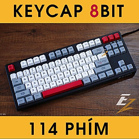 Mua Keycap RETRO 8 BIT Thick PBT Dyesub 114 Phím Cherry Profile Cho Bàn Phím Cơ Của EZPC