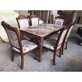 Mua Bộ bàn ăn mặt đá tân cổ điển nhập khẩu cao cấp 1M3 1980