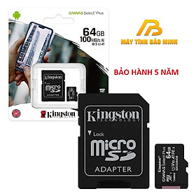 Mua Thẻ Nhớ  Micro SD Kingston 64GB Class 10 + Adapter - Hàng Chính Hãng