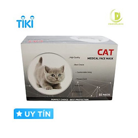 Khẩu trang y tế CAT Than hoạt tính 4 lớp - Hộp 50 cái