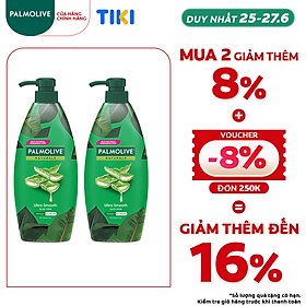 Bộ 2 Dầu gội xả 2in1 Palmolive thiên nhiên 600ml