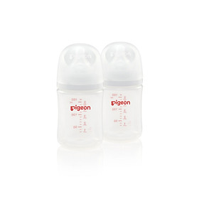 Bộ Đôi Bình sữa Softouch PP Plus Pigeon thế hệ III 160ml/240ml