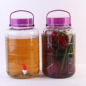 Mua Bình Ngâm Rượu Thủy Tinh Nắp Tím Có Quai Xách Giá Rẻ Mã 2L và 3L