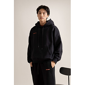 Áo Hoodie ROUTINE Unisex Có Túi Mũ In Chữ Form Loose màu đen - 10F23HODU003 | LASTORE MENSWEAR