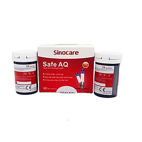 Que Thử Đường Huyết  Sinocare Safe AQ 50 Que + 50 Kim Chích Máu