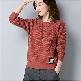 Hình ảnh Áo len nữ dài tay cổ tròn mẫu mới siêu đẹp Haint Boutique al46