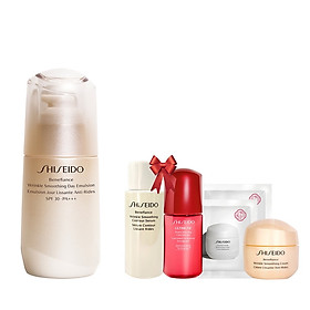 Bộ sản phẩm Sữa dưỡng da chống lão hóa ban ngày Shiseido Benefiance Wrinkle Smoothing Day Emulsion SPF 30 PA+++ 75ml