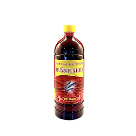 Đặc Sản Kiên Giang - Nước mắm truyền thống Phú Quốc - Huỳnh Khoa - 20 đạm chai 1 lít
