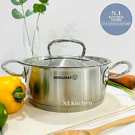 Nồi inox cao cấp Korkmaz Proline 2.8 lít thân thấp - A1169 - Hàng Chính Hãng