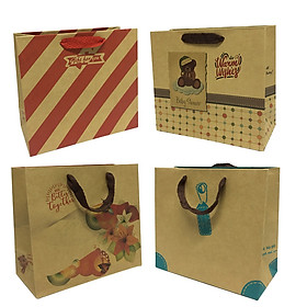 Combo 05 Túi Kraft Ngang Nhỏ (18 x 16 x 8,2 cm) - Giao mẫu ngẫu nhiên