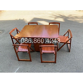 Mua (ảnh thật tai nhà khách)BÀN ĂN GỖ SỒI THÔNG MINH GẤP GỌN ĐỦ MÃU MÃ
