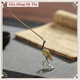 Mua Tượng rùa hạc mini chất liệu hợp kim đốt trầm tăm  trầm vòng |trang trí bàn trà