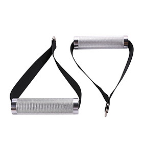 Replacement Exercise Resistance Bands Handles Grips with Metal D Buckle Versatile Sports Accessories 5.5inch Aluminum for Outdoor and Indoor