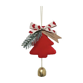 Christmas Tree Pendant Ornament with Bowknot and Bell Novel Multifunctional Xmas Tree Decoration for Home Wedding Celebration