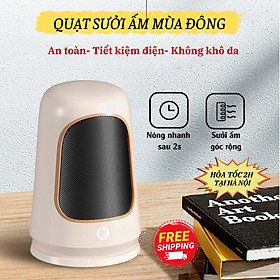 Mua Quạt sưởi mùa đông 2 chiều thế hệ mới KONKA- Máy sưởi văn phòng cao cấp không khô da - Hàng chính hãng