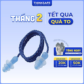 Mua Nút tai chống ồn 3M 1290 có dây chất liệu Silicone  giảm ồn 25 dB - Thinksafe