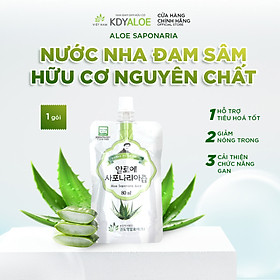 NƯỚC NHA ĐAM SÂM HỮU CƠ NGUYÊN CHẤT 100% GÓI 100ML HỖ TRỢ TIÊU HÓA