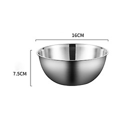 Bộ 3 Thau Trộn Inox Có Vạch Chia Đựng - Set 3 Bát Inox Đựng Salad, Đánh Trứng - Âu Inox Đựng Thực Phẩm