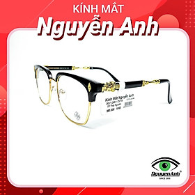 Gọng cận CH2275 CHROME HEARTS VENETA SILVER BLACK and GOLD BLACK unisex nhựa mix viền kim loại